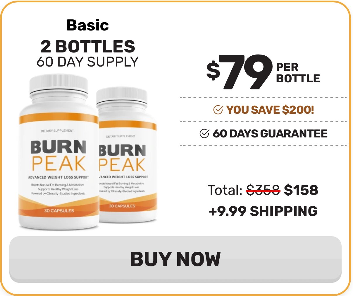 Burnpeak $79 - 2 bottles